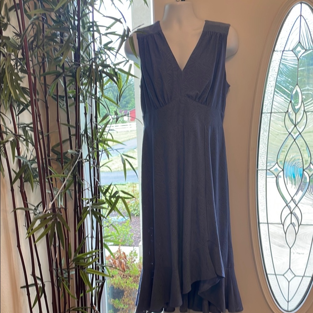 Elegant Blue Sleeveless Dress